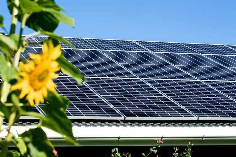 Solcellepaneler på boligtak